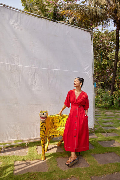 CAYENNE KHADI DRESS