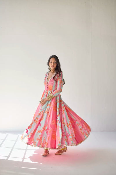 HOT PINK ORCHID ANARKALI SET