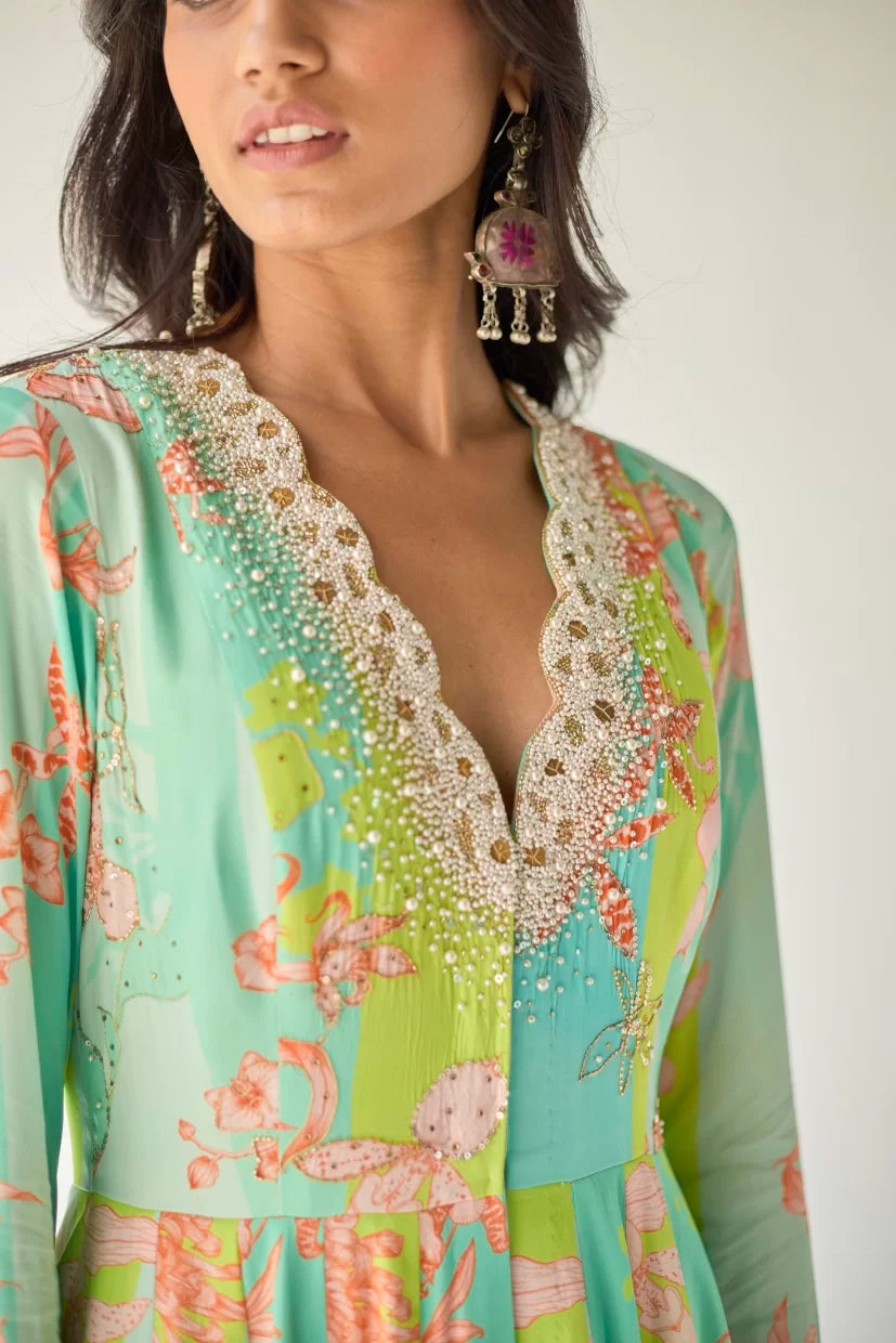 FEROZY ORCHID ANARKALI SET