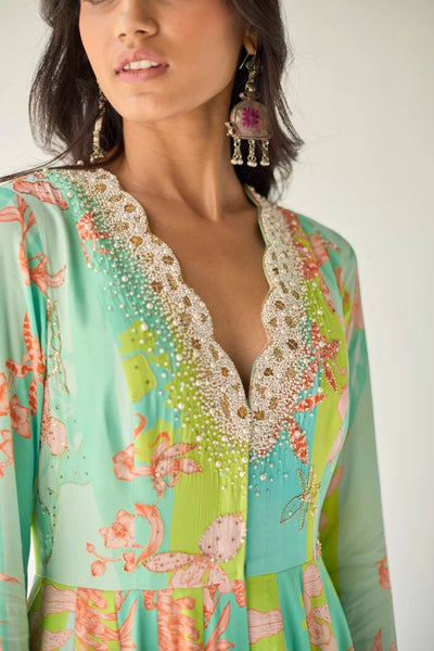 FEROZY ORCHID ANARKALI SET