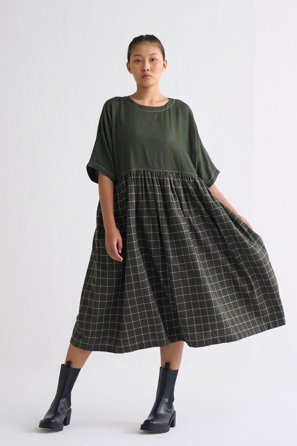Dolman Dress Co-ord - Olive