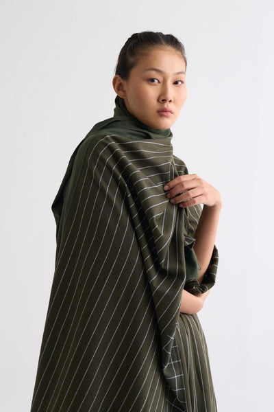 Gather Neck Shirt Co-ord - Olive