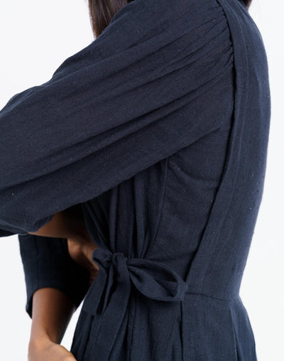 Iconic wrap - around midi dress - Black