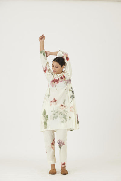 JULIET WHITE COTTON KURTA SET