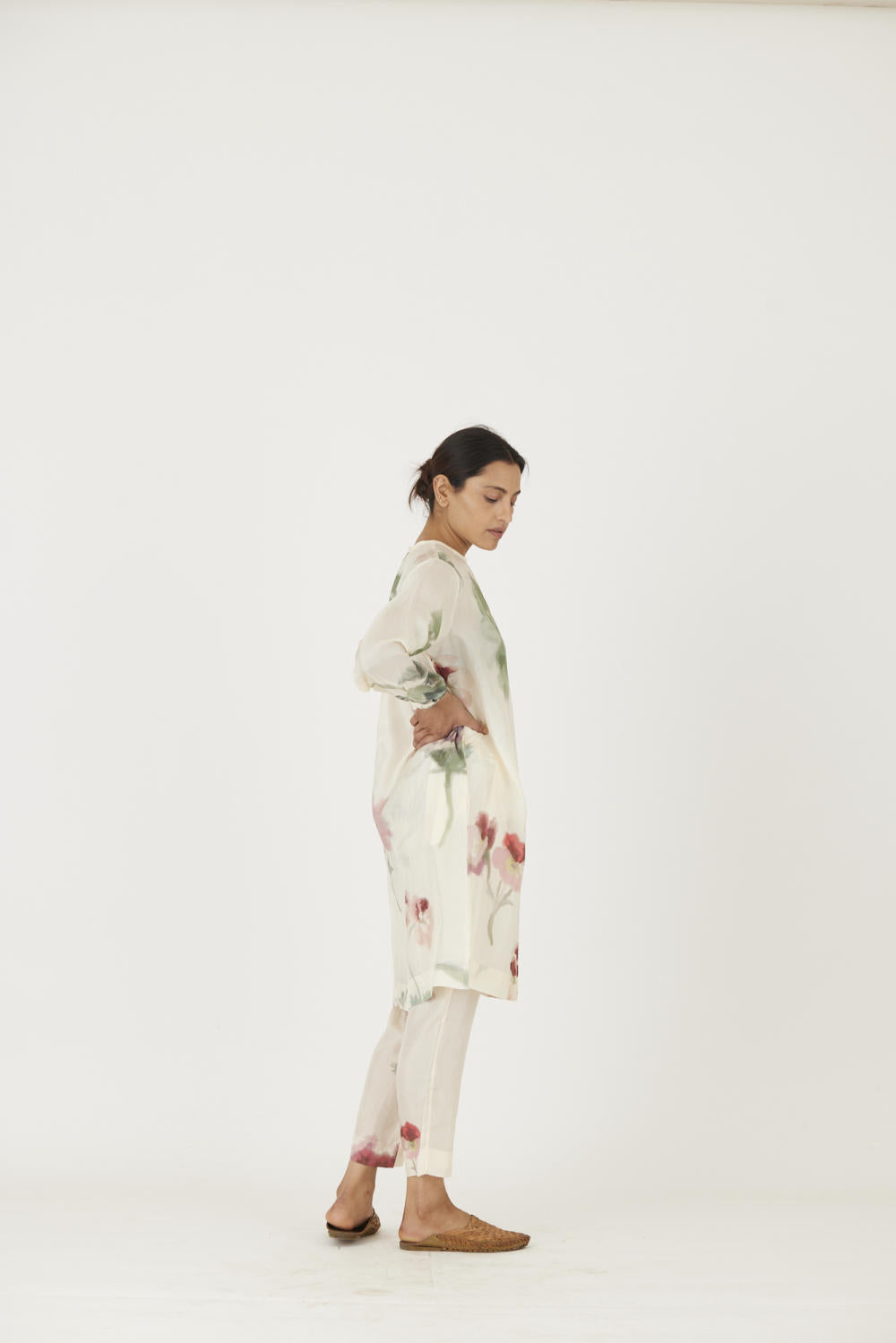 JULIET WHITE SILK KURTA SET