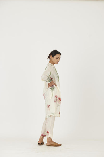 JULIET WHITE SILK KURTA SET