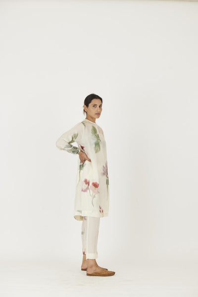 JULIET WHITE SILK KURTA SET