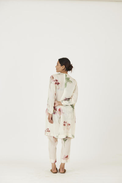 JULIET WHITE SILK KURTA SET