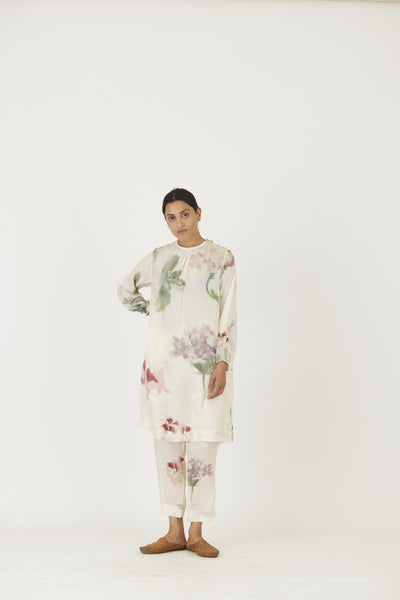 JULIET WHITE SILK KURTA SET