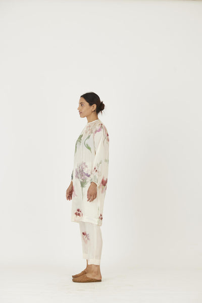 JULIET WHITE SILK KURTA SET