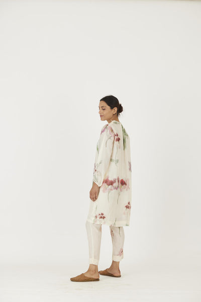 JULIET WHITE SILK KURTA SET