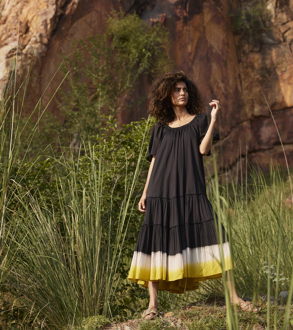 Dusty Ink Midi Dress