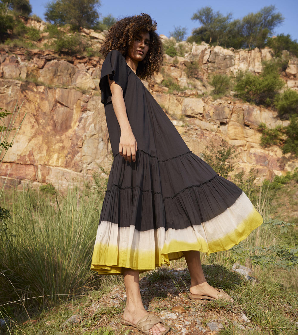 Dusty Ink Midi Dress
