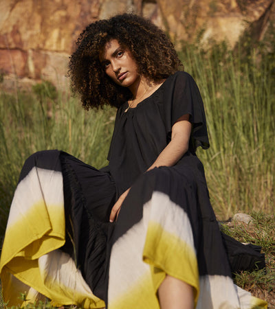 Dusty Ink Midi Dress