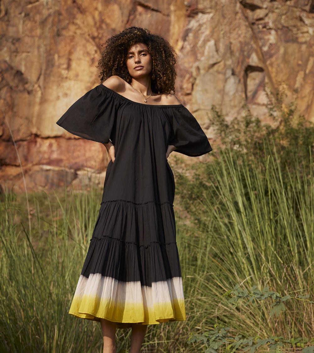 Dusty Ink Midi Dress