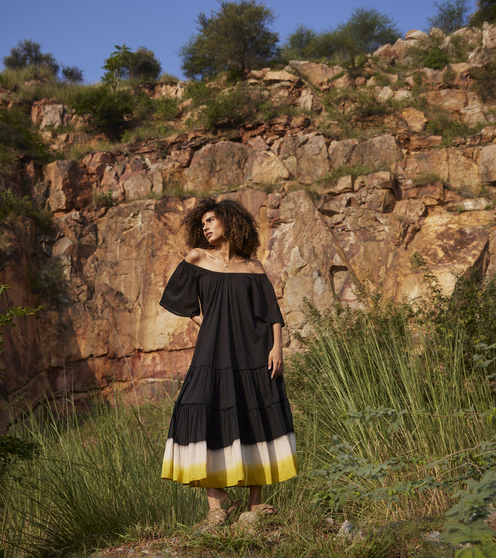 Dusty Ink Midi Dress