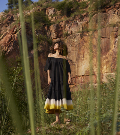 Dusty Ink Midi Dress
