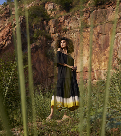 Dusty Ink Midi Dress