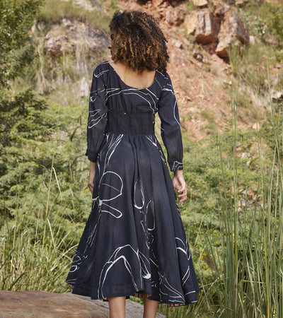 Under Her Gaze Midi Dress