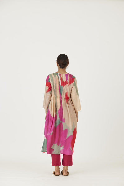 LEI LANI RED PINTUCKS KURTA SET