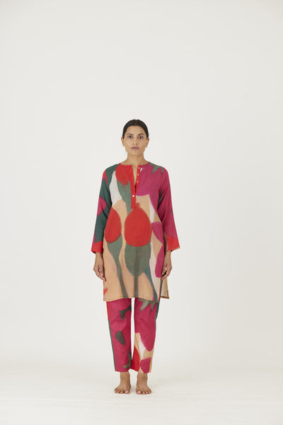 LEI LANI RED SHORT KURTA SET