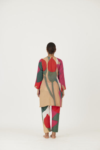 LEI LANI RED SHORT KURTA SET