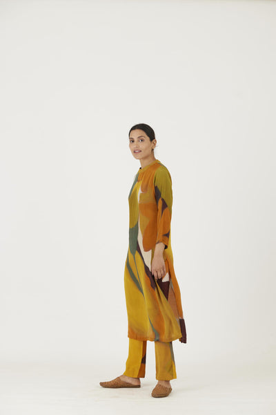 LEI LANI YELLOW LONG KURTA  SET