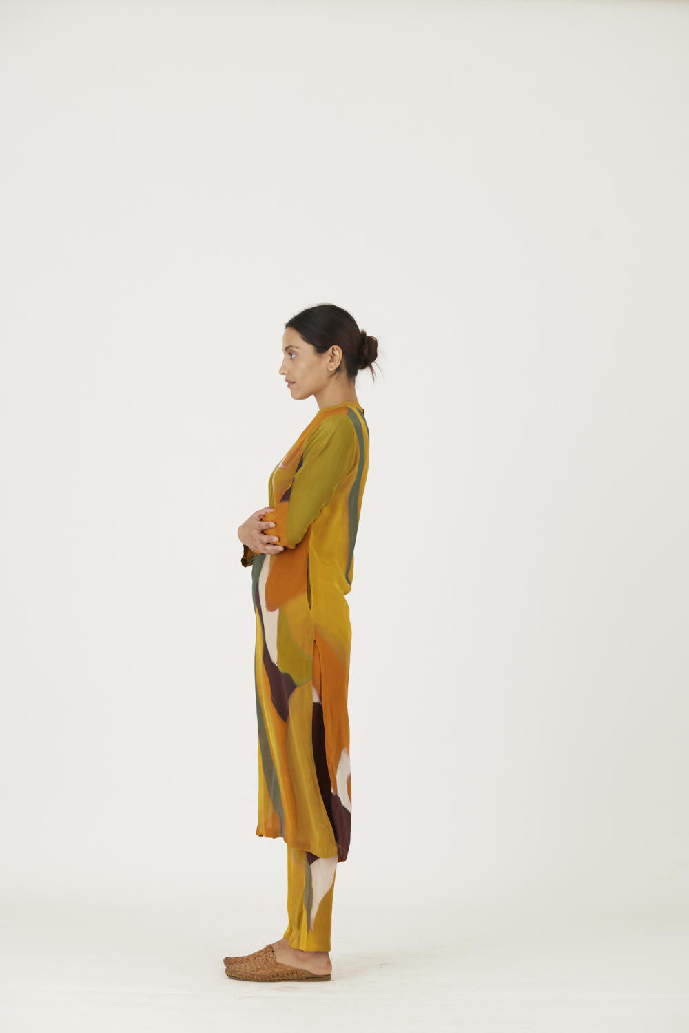 LEI LANI YELLOW LONG KURTA  SET