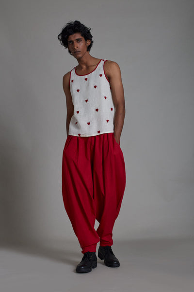 LINEN TANK SET-HEARTS
