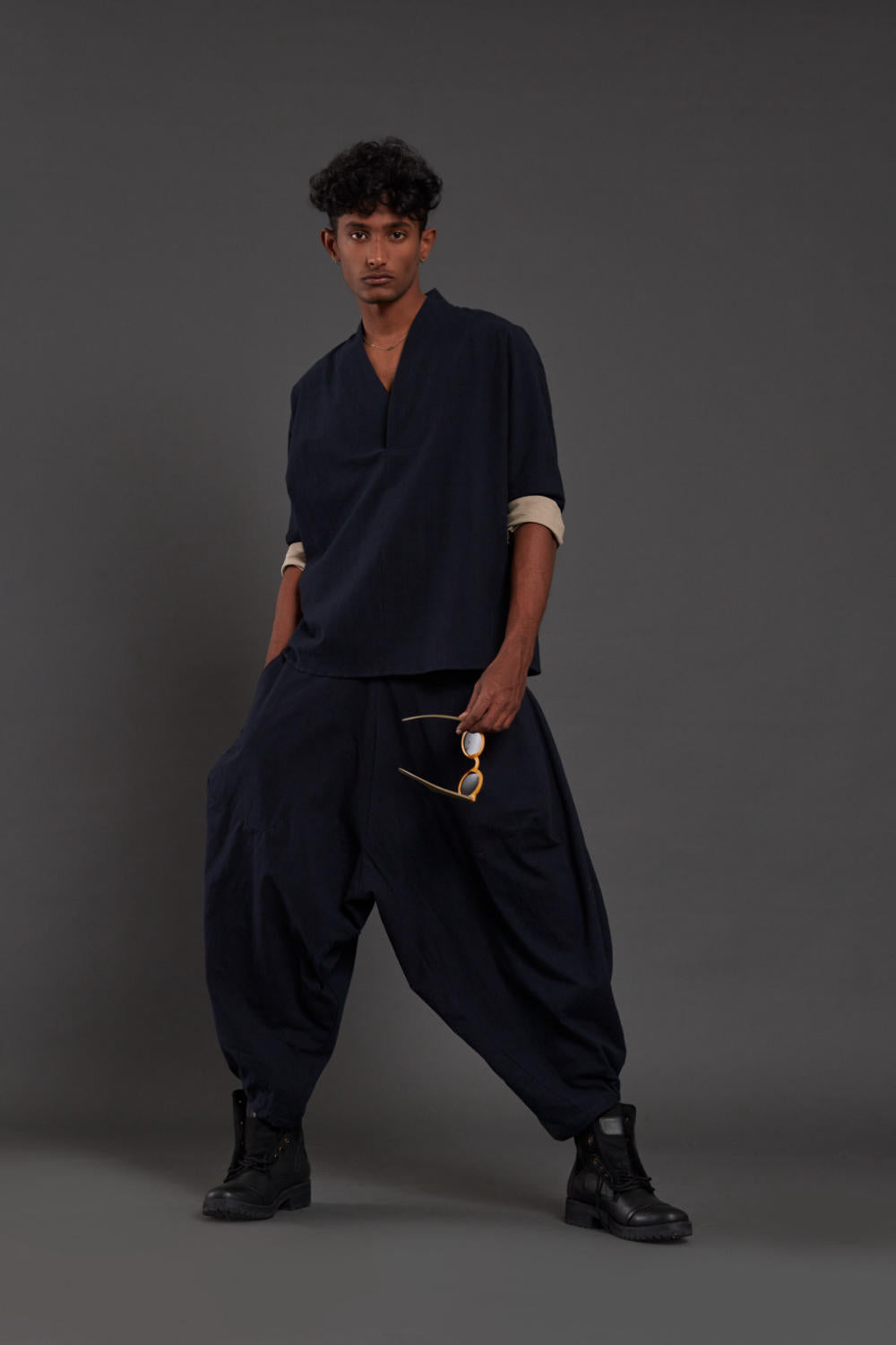 insMens Harem Pants Grey Hippie Yoga Plain Aladdin Martial Loose Baggy  Trousers | Shopee Philippines