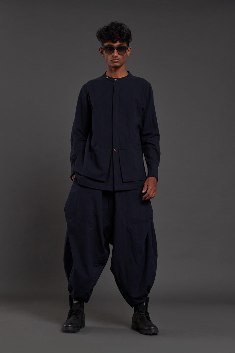 Navy Blue Pocket Baggy Set