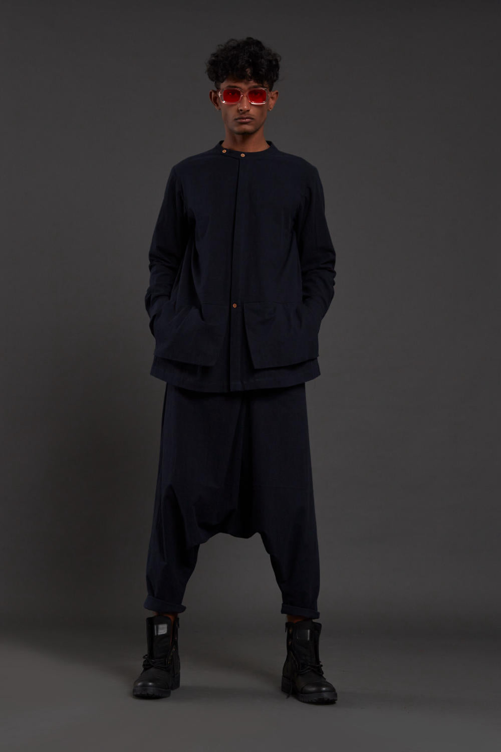 Navy Blue Pocket Dc Set