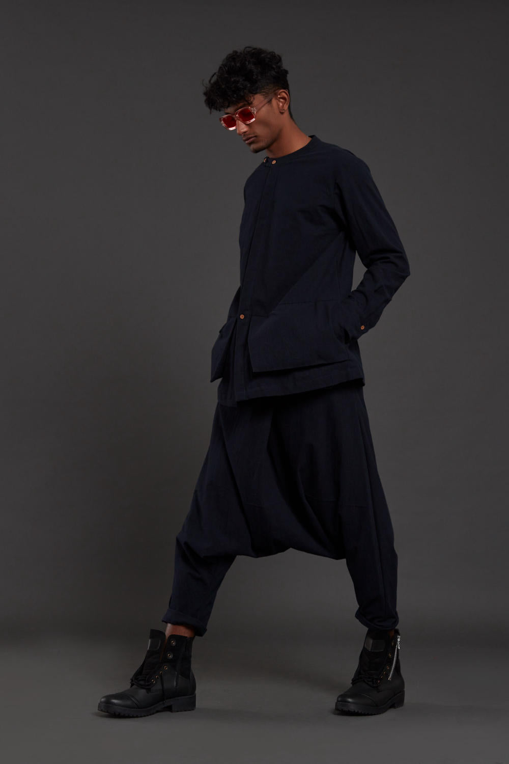 Navy Blue Pocket Dc Set