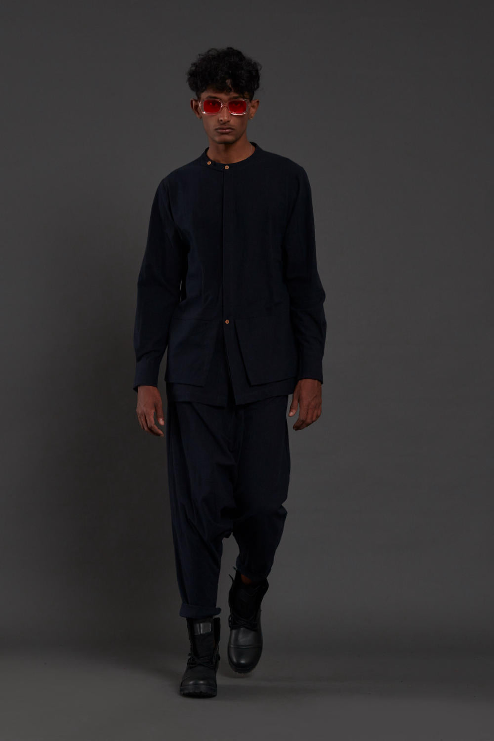 Navy Blue Pocket Dc Set