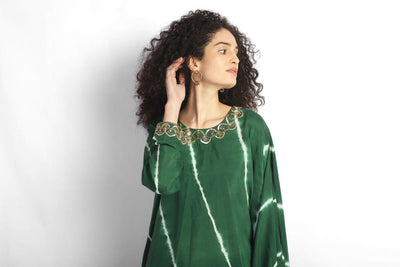 Drape Kurta Coord - Green