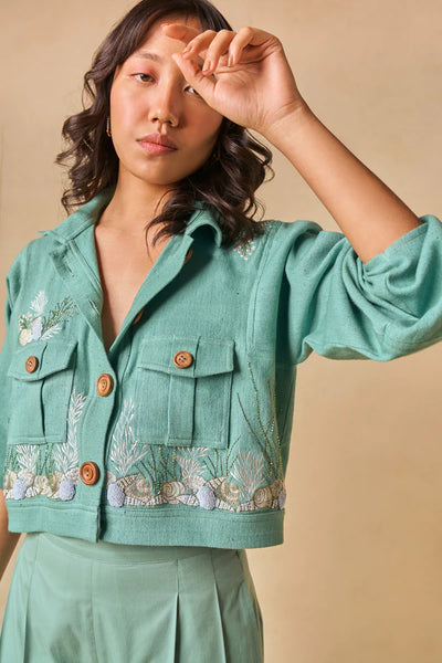 Ocean Oasis handwoven jacket