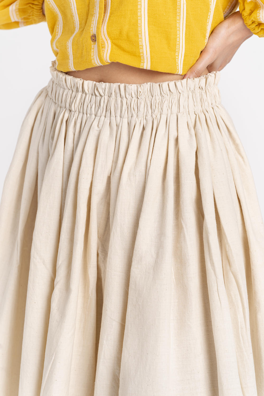 Off - white organic pleated skirt - Off - White