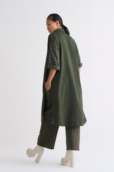 Overlap Kaftaan Co-ord - Olive