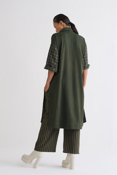 Overlap Kaftaan Co-ord - Olive