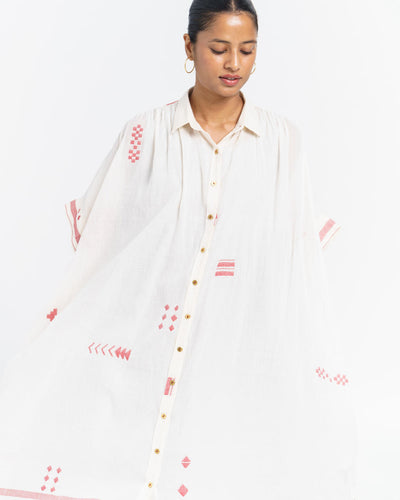 Oversized long shirt dress