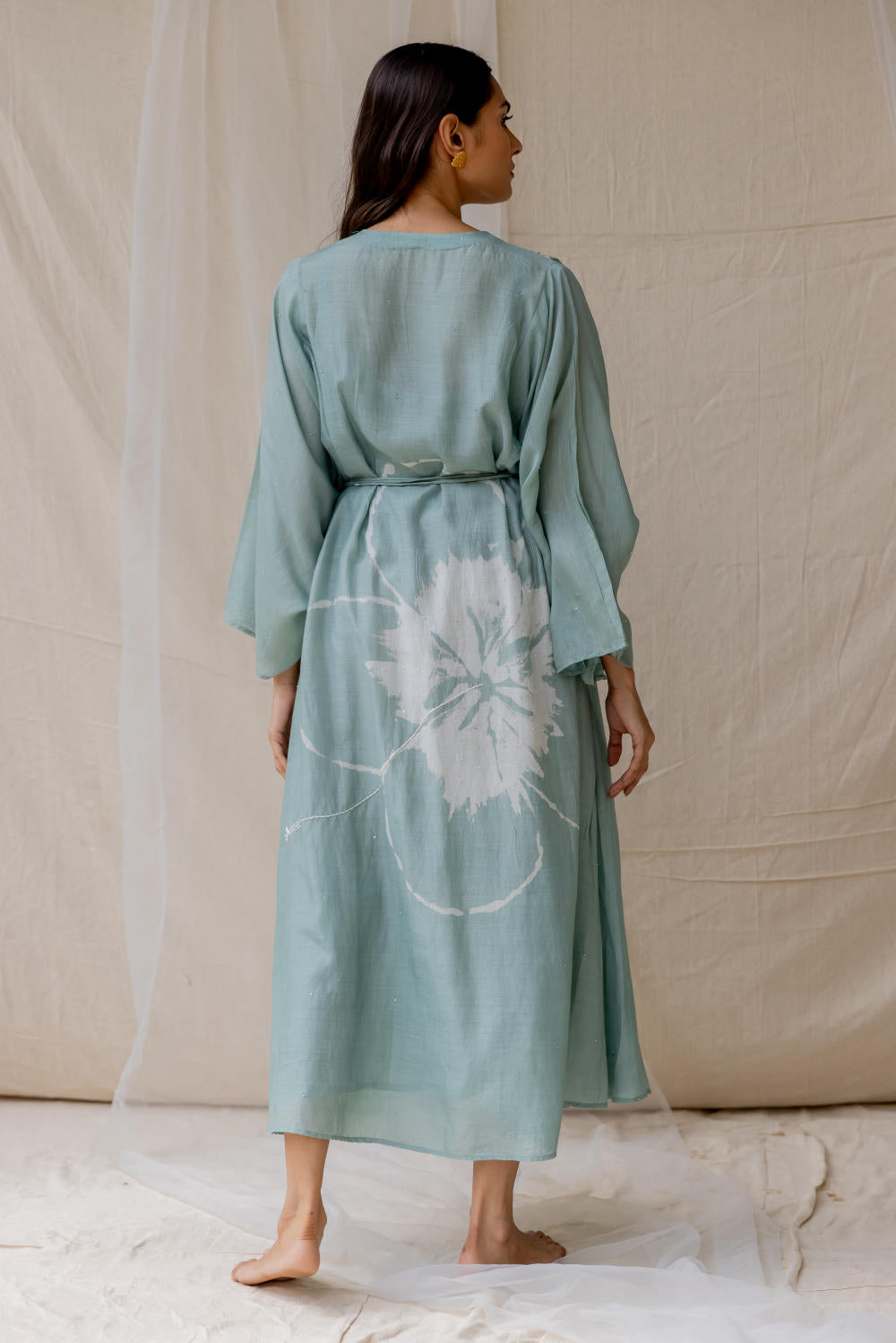 Hibiscus dress - powder blue