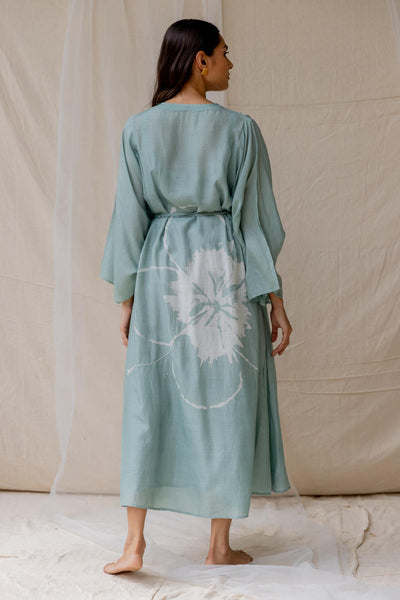Hibiscus dress - powder blue