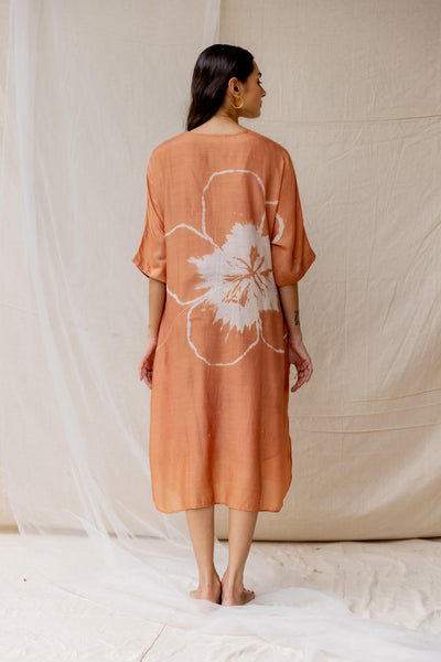 Hibiscus dress - dark salmon