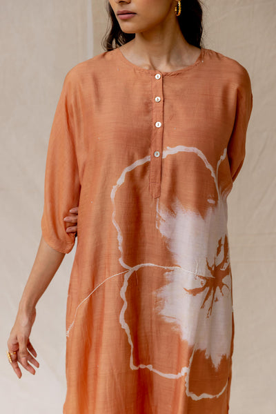 Hibiscus dress - dark salmon