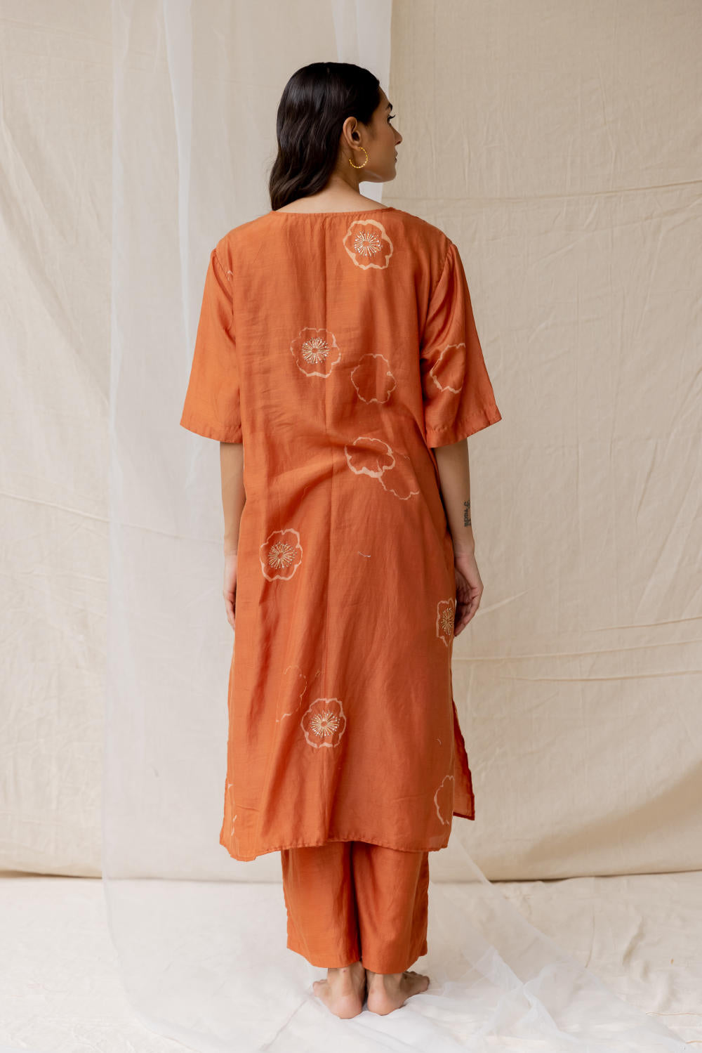 Dramatic poppy co-ord set - Rust