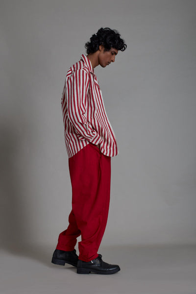 RED STRIPED TAASH SET-3 PCS