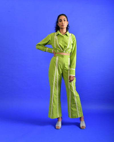 SCREAM GREEN TIE UP TOP