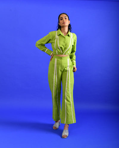 SCREAM GREEN TIE UP TOP