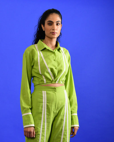 SCREAM GREEN TIE UP TOP
