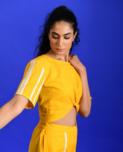 ICED MANGO KNOTTED DRESS